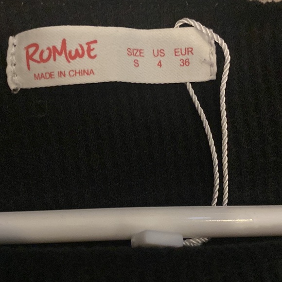 Lace trim Tie front ribbed crop top - Picture 6 of 6